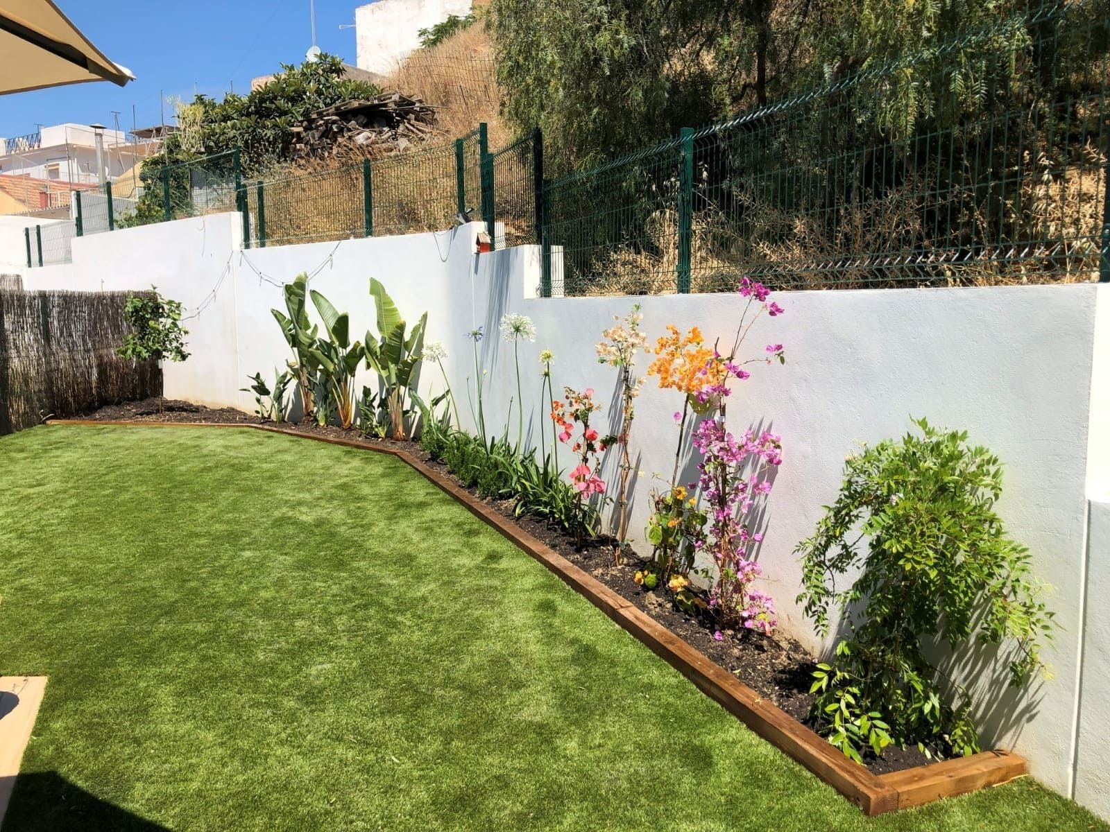 Finished garden with flowers